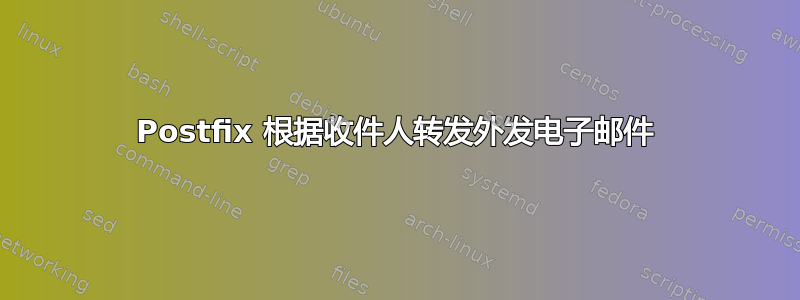 Postfix 根据收件人转发外发电子邮件