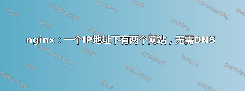 nginx：一个IP地址下有两个网站，无需DNS