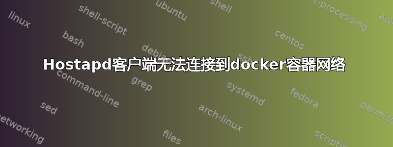 Hostapd客户端无法连接到docker容器网络