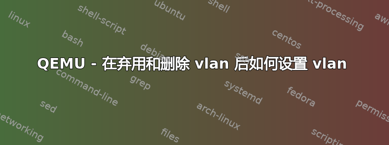 QEMU - 在弃用和删除 vlan 后如何设置 vlan