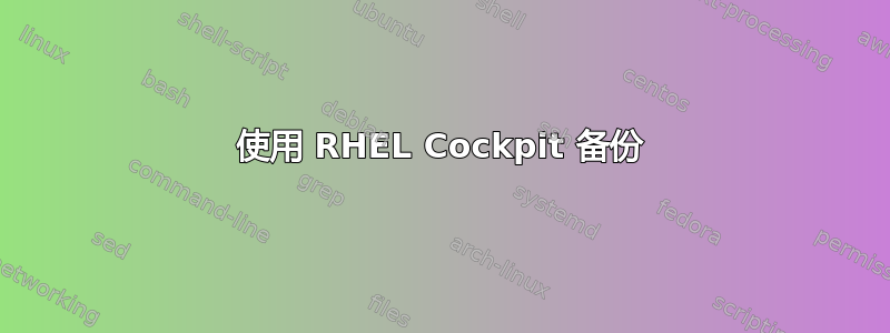 使用 RHEL Cockpit 备份