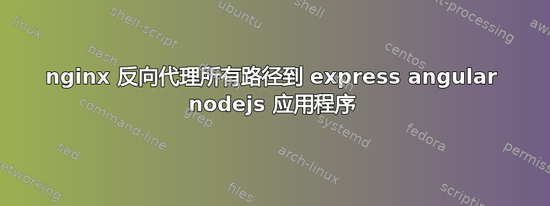 nginx 反向代理所有路径到 express angular nodejs 应用程序