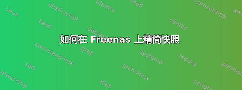 如何在 Freenas 上精简快照