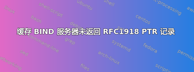 缓存 BIND 服务器未返回 RFC1918 PTR 记录