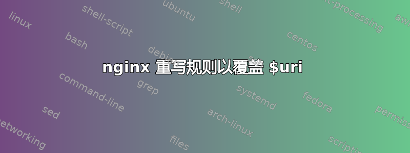 nginx 重写规则以覆盖 $uri