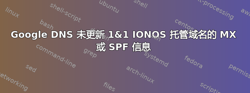 Google DNS 未更新 1&1 IONOS 托管域名的 MX 或 SPF 信息