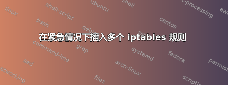 在紧急情况下插入多个 iptables 规则