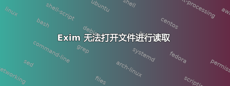 Exim 无法打开文件进行读取