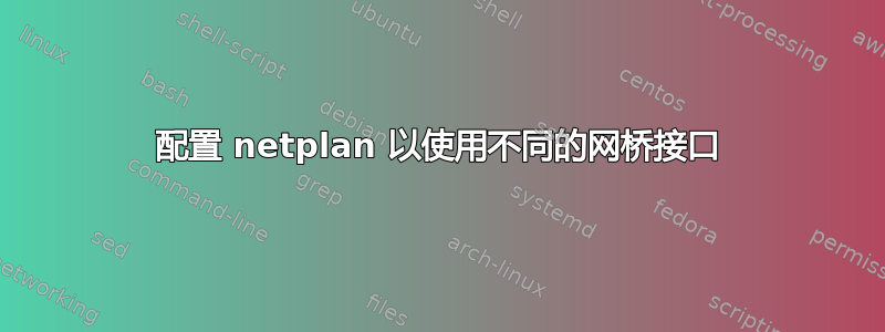 配置 netplan 以使用不同的网桥接口