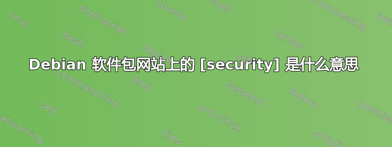 Debian 软件包网站上的 [security] 是什么意思