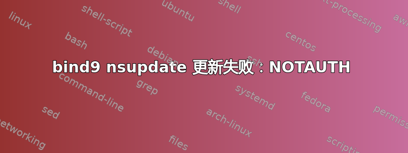 bind9 nsupdate 更新失败：NOTAUTH