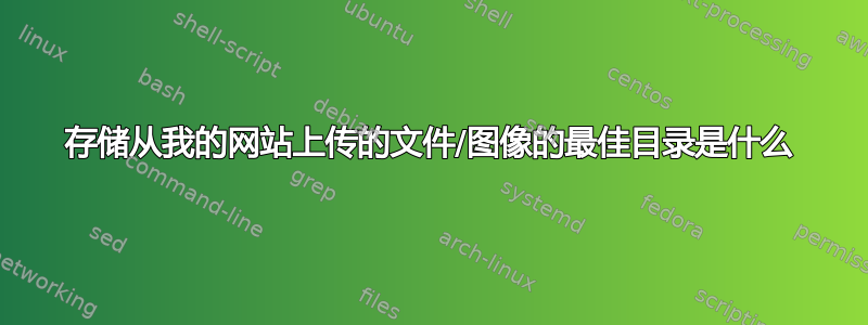 存储从我的网站上传的文件/图像的最佳目录是什么