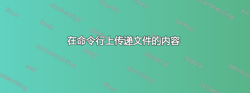 在命令行上传递文件的内容