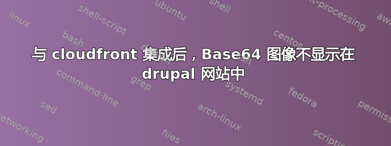 与 cloudfront 集成后，Base64 图像不显示在 drupal 网站中