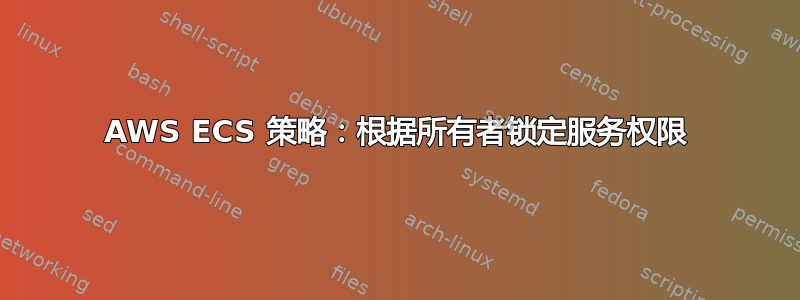 AWS ECS 策略：根据所有者锁定服务权限