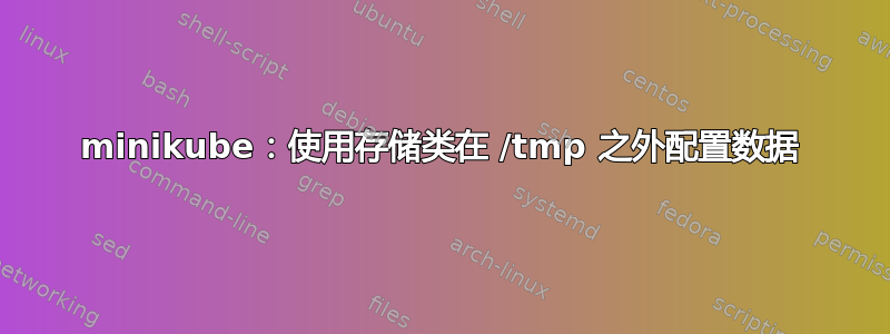 minikube：使用存储类在 /tmp 之外配置数据