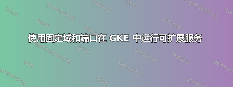 使用固定域和端口在 GKE 中运行可扩展服务