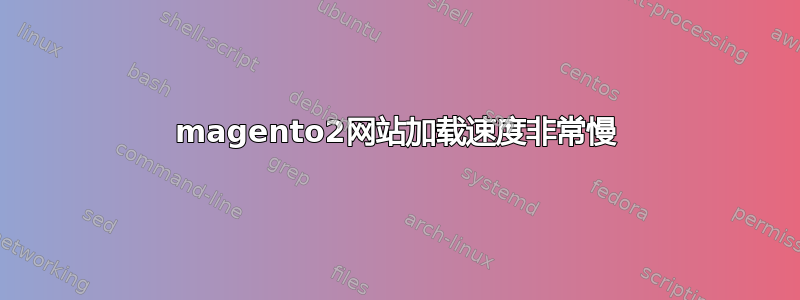 magento2网站加载速度非常慢