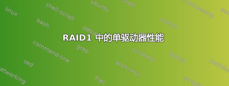 RAID1 中的单驱动器性能