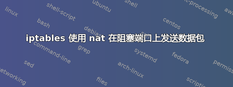 iptables 使用 nat 在阻塞端口上发送数据包