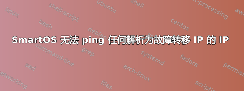 SmartOS 无法 ping 任何解析为故障转移 IP 的 IP