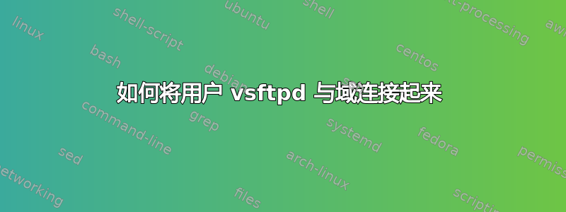 如何将用户 vsftpd 与域连接起来