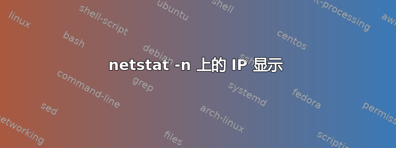 netstat -n 上的 IP 显示