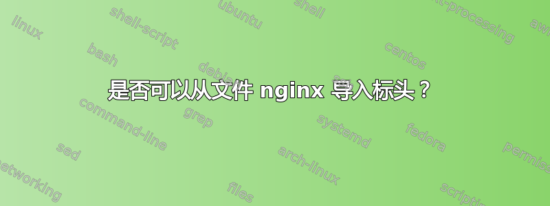 是否可以从文件 nginx 导入标头？