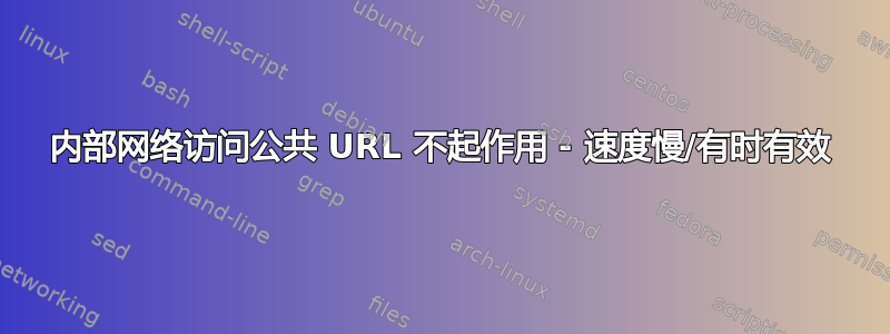 内部网络访问公共 URL 不起作用 - 速度慢/有时有效