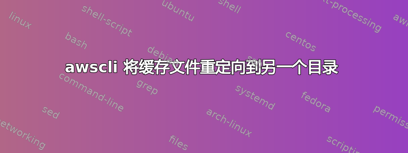 awscli 将缓存文件重定向到另一个目录