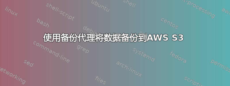 使用备份代理将数据备份到AWS S3