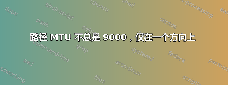 路径 MTU 不总是 9000，仅在一个方向上