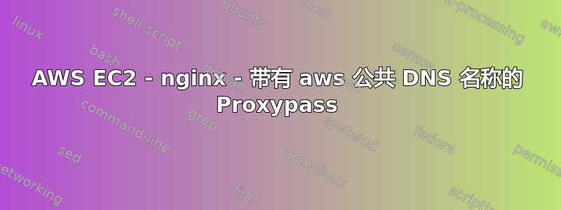 AWS EC2 - nginx - 带有 aws 公共 DNS 名称的 Proxypass