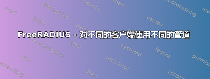 FreeRADIUS - 对不同的客户端使用不同的管道