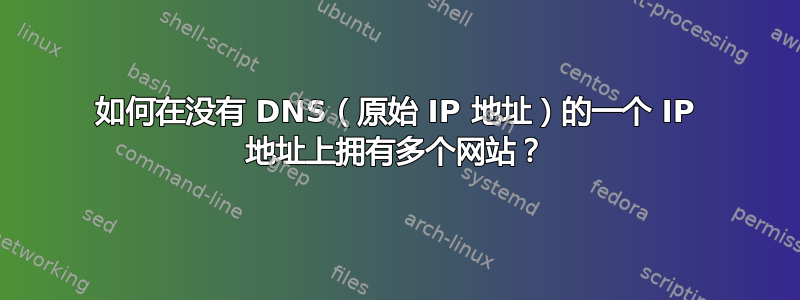 如何在没有 DNS（原始 IP 地址）的一个 IP 地址上拥有多个网站？