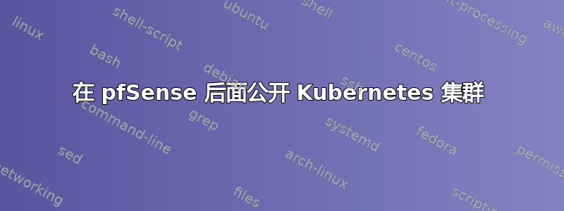 在 pfSense 后面公开 Kubernetes 集群