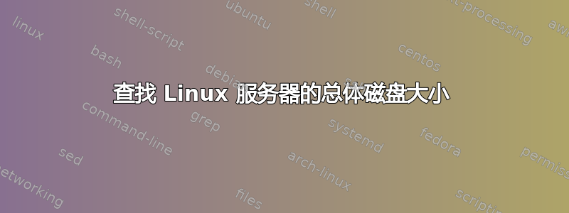 查找 Linux 服务器的总体磁盘大小