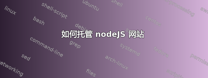 如何托管 nodeJS 网站