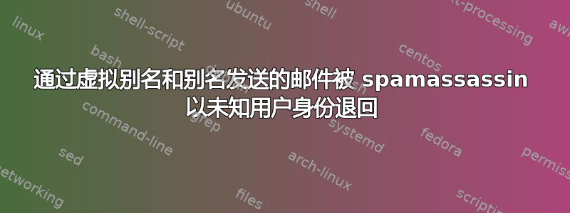 通过虚拟别名和别名发送的邮件被 spamassassin 以未知用户身份退回