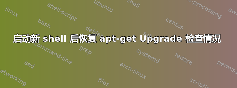 启动新 shell 后恢复 apt-get Upgrade 检查情况