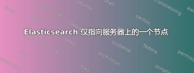 Elasticsearch 仅指向服务器上的一个节点