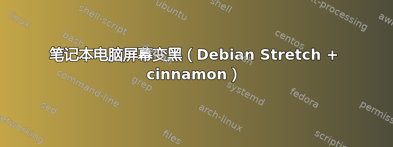 笔记本电脑屏幕变黑（Debian Stretch + cinnamon）