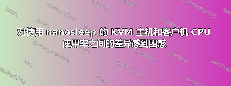 对使用 nanosleep 的 KVM 主机和客户机 CPU 使用率之间的差异感到困惑