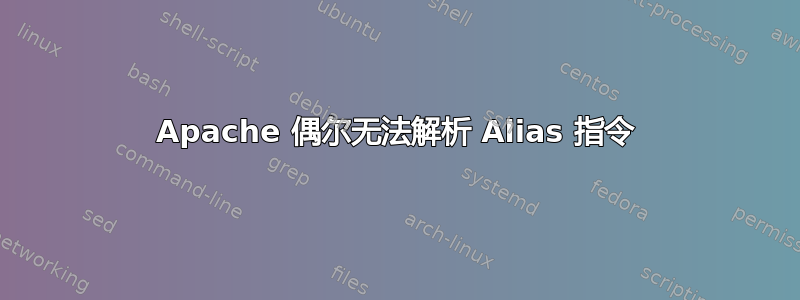 Apache 偶尔无法解析 Alias 指令