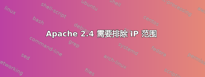 Apache 2.4 需要排除 IP 范围