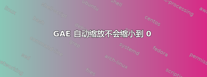 GAE 自动缩放不会缩小到 0