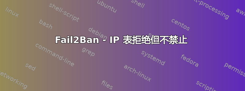 Fail2Ban - IP 表拒绝但不禁止