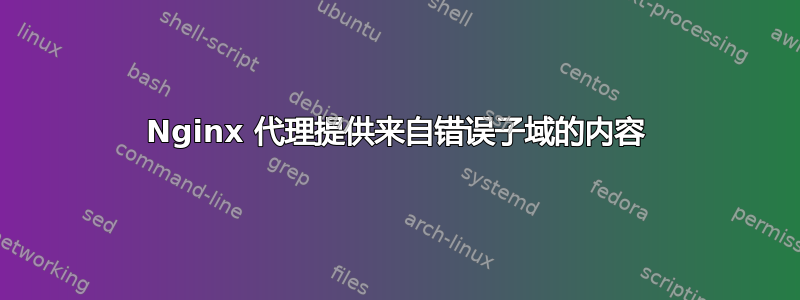 Nginx 代理提供来自错误子域的内容