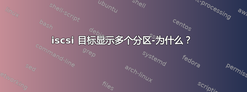 iscsi 目标显示多个分区-为什么？