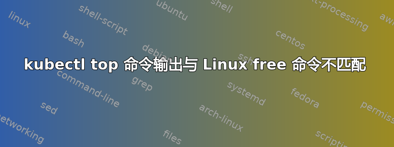 kubectl top 命令输出与 Linux free 命令不匹配